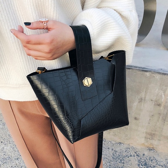 🔄🆕 CAIRO Crocodile Bucket Bag Set - Picture 3 of 5